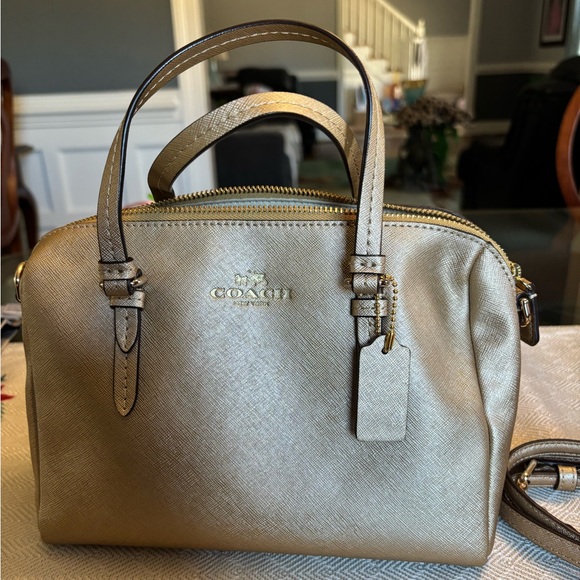 Coach Metallic Gold Satchel Bag - Picture 6 of 6